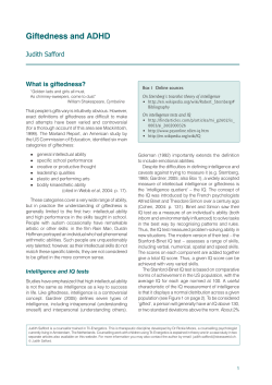 Giftedness and ADHD