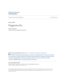 Progressive Era - WesScholar
