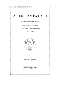 the cacapon settlement: 1749-1800 31
