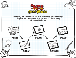 PRINT design PLAY DRAW scan - Adventure Time Game Wizard
