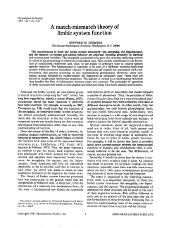 A match-mismatch theory of limbic system function