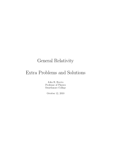 General Relativity Extra Problems and Solutions
