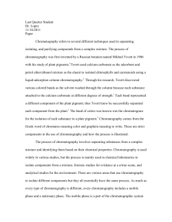 Last Quarter Student Dr. Lopez 11/16/2011 Paper