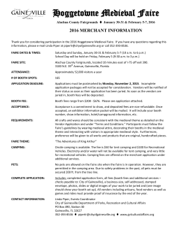 2016 merchant information - Hoggetowne Medieval Faire