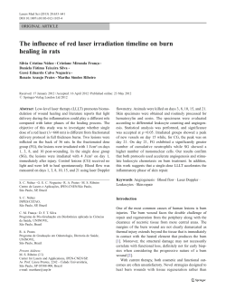 The influence of red laser irradiation timeline on burn