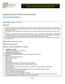 Genesee County Virtual Summer School