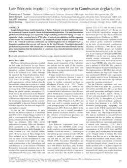 Late Paleozoic tropical climate response to Gondwanan deglaciation