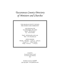 Tuscarawas County Directory of Ministers and Churches