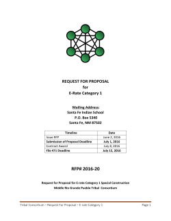 Middle Rio Grande Tribal Consortium RFP
