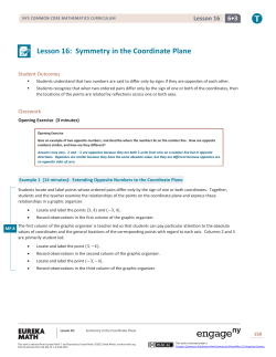 Lesson 16: Symmetry in the Coordinate Plane