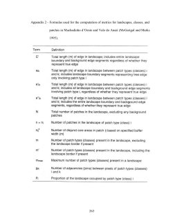 263 Appendix 2 - Formulas used for the computation of metrics for