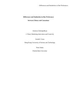Differences and Similarities in Hue Preferences Differences and