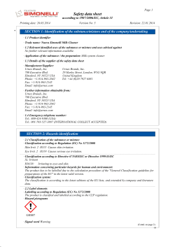 msds sheet - Nuova Simonelli