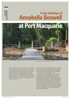 In the footsteps of Annabella Boswell at Port Macquarie