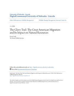 The Great American Migration and Its Impact on Natural Resources
