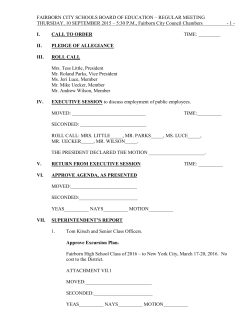 Minutes - Fairborn City Schools