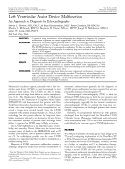 Left Ventricular Assist Device Malfunction