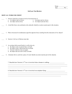 3rd Law Test Review