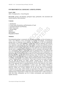 Environmental Geology and Planning