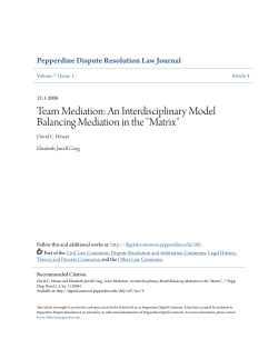 Team Mediation - Pepperdine Digital Commons
