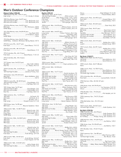 Men`s Outdoor Conference Champions