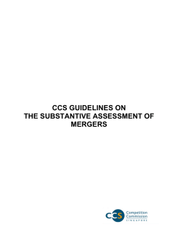 CCS Guideline on the Substantive Assessment of Mergers