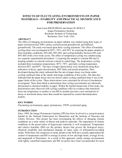 EFFECTS OF FLUCTUATING ENVIRONMENTS ON PAPER