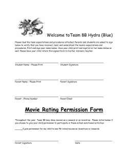 Movie Rating Permission Form - Crete