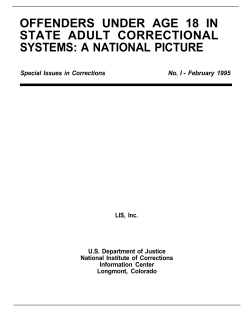 offenders under age 18 in state adult correctional systems