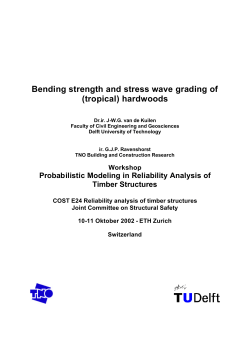 Bending strength and stress wave grading of (tropical - FGG-KM