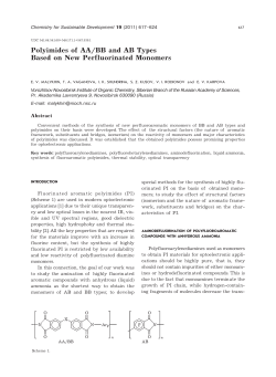 Polyimides of AA/BB and AB Types Based on New Perfluorinated