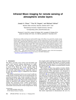 Infrared Moon imaging for remote sensing of atmospheric smoke