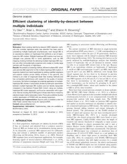 Efficient clustering of identity-by-descent between multiple individuals