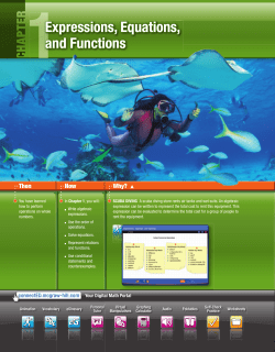 Expressions, Equations, and Functions