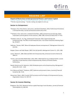 FIRN Reading List - Financial Research Network