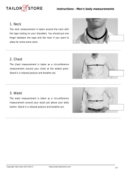 Instructions - Men`s body measurements