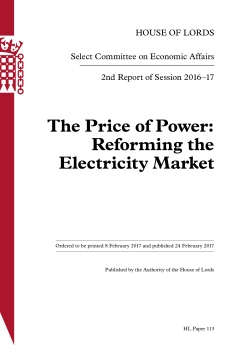 The Price of Power: Reforming the Electricity Market