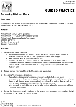 Separating Mixtures Game