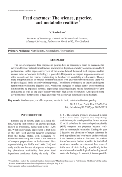 Feed enzymes: The science, practice, and metabolic realities