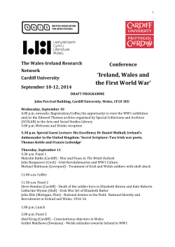 Ireland, Wales and the First World War