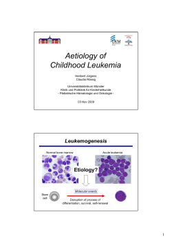 Aetiology of Childhood Leukemia
