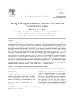 Cracking at the magma&ndash;hydrothermal transition: evidence from the