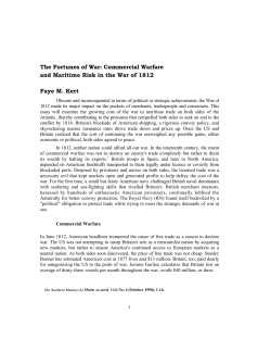 The Fortunes of War: Commercial Warfare and Maritime Risk in the