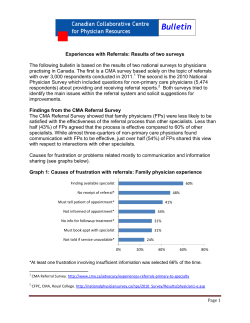 Experiences with Referrals: Results of two surveys