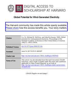 Global Potential for Wind-Generated Electricity