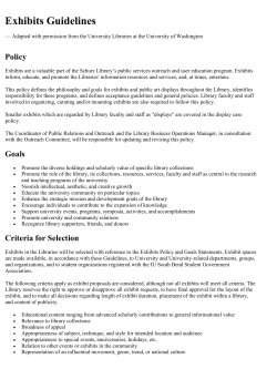 Exhibits Guidelines - Indiana University South Bend