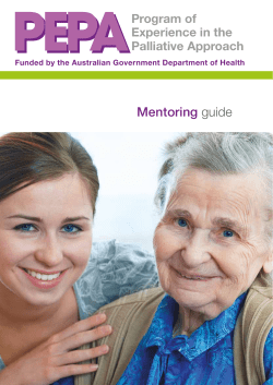 Mentoring guide - Program of Experience in the Palliative Approach