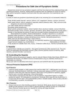 Procedures for Safe Use of Pyrophoric Solids