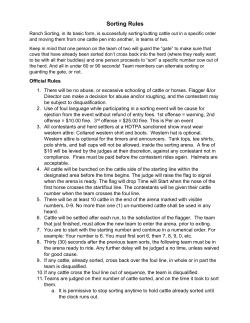 Sorting Rules