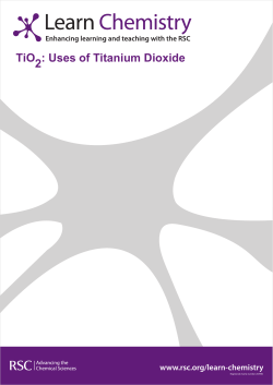 TiO2: Uses of Titanium Dioxide